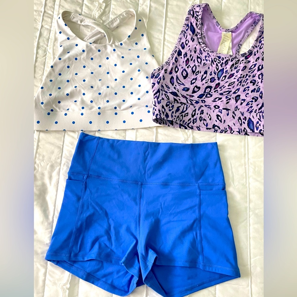 Fabletics Shorts and Sports Bra set